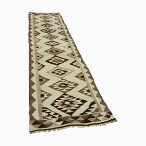 Alfombra de corredor Kilim vintage
