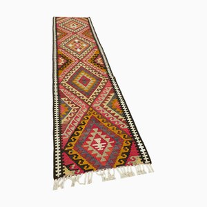 Alfombra de corredor Kilim vintage