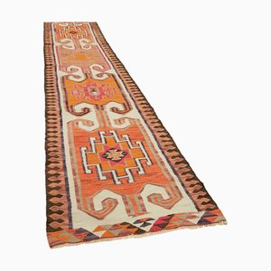 Alfombra de corredor Kilim vintage