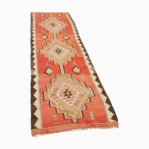 Alfombra de corredor Kilim vintage
