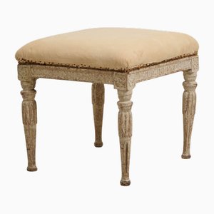 Antique Swedish Gustavian Decorated Stool