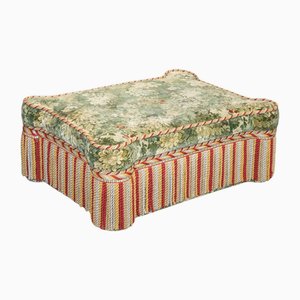 Ottomane Hardwicke Tapestry Vintage en Tissu avec Glands et Franges