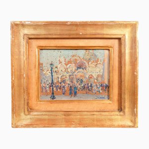 Fioravante Seibezzi, Piazza San Marco, 1921, Dipinto ad olio, Con cornice