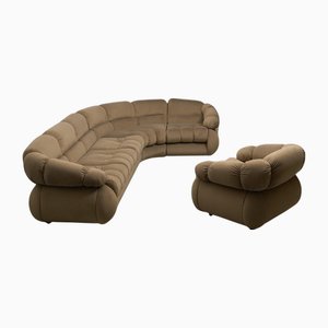 Modulares Ecksofa & passendem Sessel von Adriano Piazzesi, 1970er, 2er Set