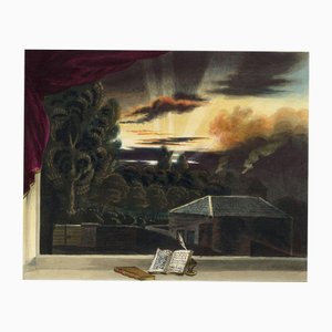 R.J. Blesard, Sunrise from My Lodging Room Window, 1834, Watercolour