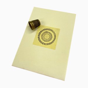 Microcalligraphy Lord's Prayer in Roundel, 1831, Pen & Ink Drawing