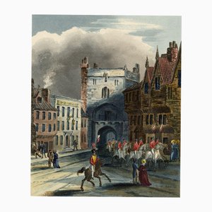 R.J. Blesard, Monk Bar, York City Walls, 1834, Watercolour
