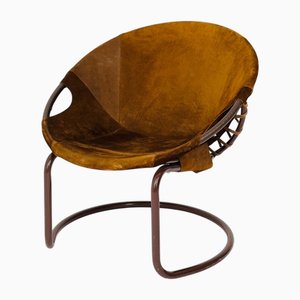Vintage Suede Ball Chair by Lusch & Co., 1970s