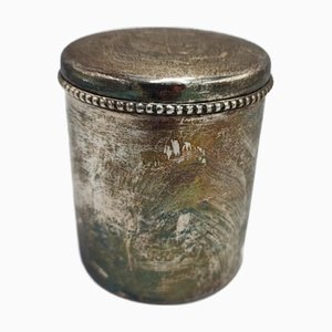 Art Nouveau Brass Plated Container, Heraldic, 1890s