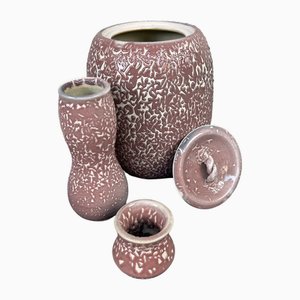 Set da cerimonia del tè Shiso-Te Glaze, Giappone, anni '60, set di 3