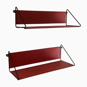 Metal Wall Selves by Mategot for Pilastro, 1950, Set of 2