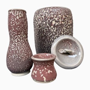 Set da cerimonia del tè Shiso-Te Glaze, Giappone, anni '60, set di 3