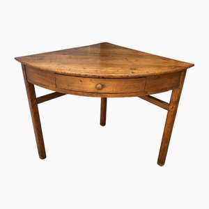 Holz Eckschreibtisch mit 1 Schublade, 1890er