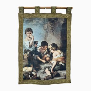 Murillo, Children Playing Dice, 1920, Oil on Canvas, Framed
