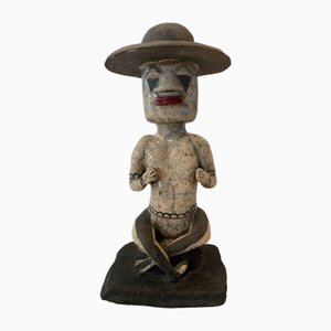 Scultura antica in ceramica smaltata, inizio XX secolo