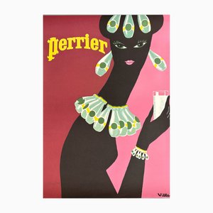 Perrier Lithograph Poster by Bernard Villemot, 1995