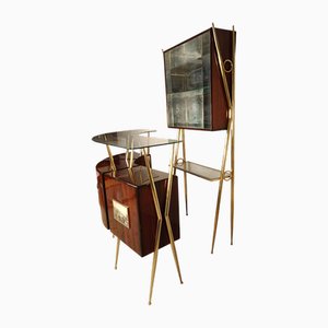 Mobile Bar im Stil von Gio Ponti, 1950er, 2er Set