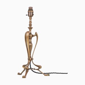 Antike Tischlampe aus Messingguss, 1890er