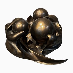 Dutch Artist, Brutalist Sculpture, 1970s, Ceramic in Bronze Glaze