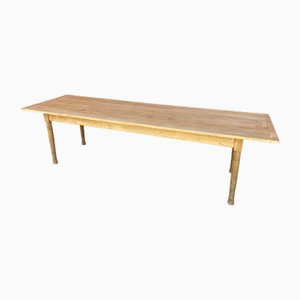 Mesa de granja francesa de madera natural, años 20