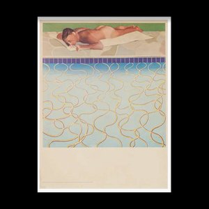 David Hockney, Sunbather, 1970, Lithograph
