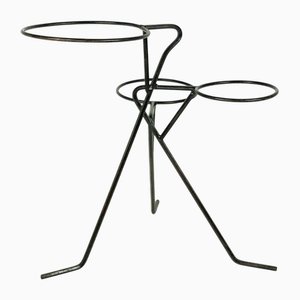 Italian Black Metal Rod Plants Holder, 1950s