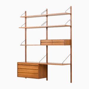 Home Office Regalsystem aus Nussholz von Poul Cadovius für Cado, Denmark, 1960er