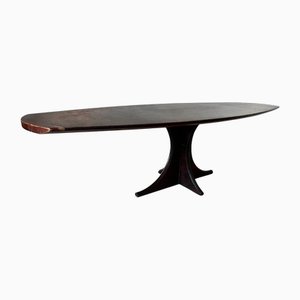 Vintage Dark Wood Coffee Table, 1950s