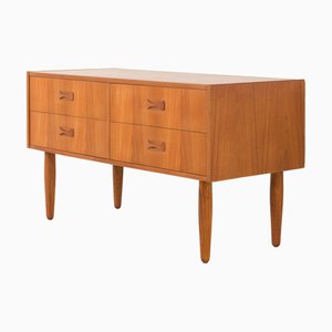 Kleines dänisches Teak Sideboard mit 4 Schubladen, 1960er