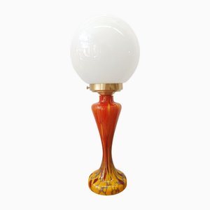 Art Nouveau Style Glass Lamp, 1950s