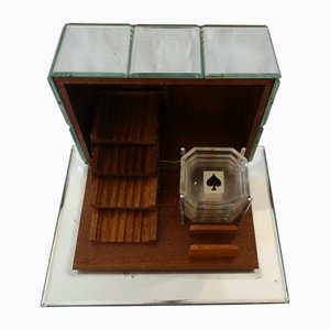 Vintage Smoking Set with Mirrored Glass, 1950s