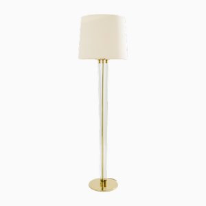 Moderne Stehlampe aus Messing von Jacques Adnet, 1950er