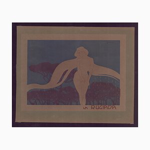 Luigi Bompard, La Rugiada, 1905, Woodcut