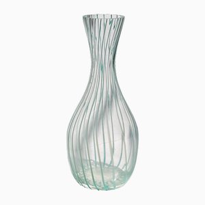 Vintage Striped Glass Carafe, 1950s