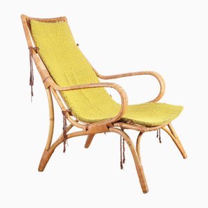 Mid-Century Modern Rattan Lounge Chair from Uluv, 1960s