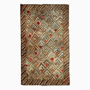 Antiker handgefertigter amerikanischer Teppich, 1900er