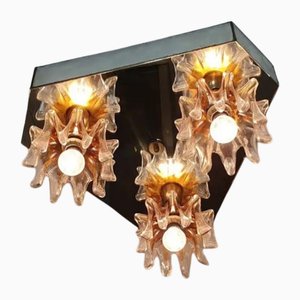 Murano Spiegelglas Deckenlampe, 1960er