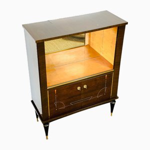 Art Deco Vitrine aus Nussholz, 1950er