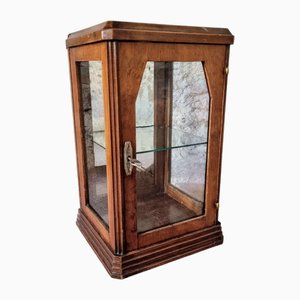 Vintage French Art Deco Display Case in Walnut, 1920s