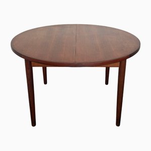 Table de Salle à Manger Ronde Extensible en Teck, 1960s