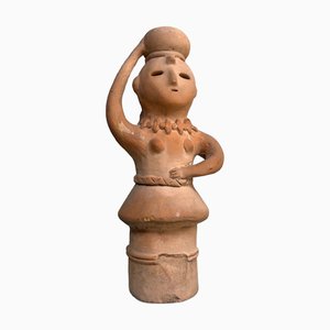 Japanese Haniwa Terracotta Water Carrier Sculpture, Miyazaki, 1940s