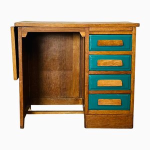 Vintage Oak School Desk, 1960s