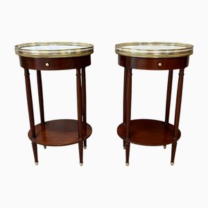 Louis XVI Style Mahogany Bedside Tables, 1960s, Set of 2