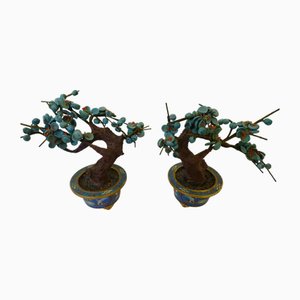 Alberi in pietra dura, Cina, set di 2