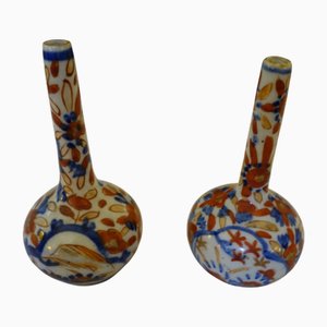Antique Japanese Imari Soliflore Vases, Set of 2