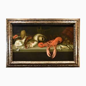 Alexander Van Adriaenssen, Still Life with Oysters & Fish, 1630, Oil on Canvas
