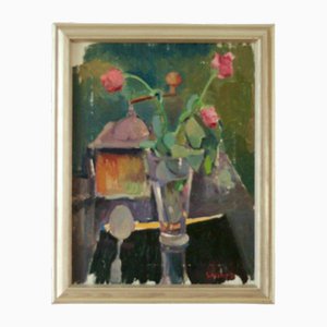 Bengt Crantz, Vase, 1960s, Oil on Canvas