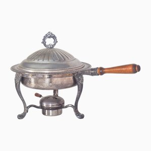 Recaud in metallo con manico in legno, anni '10