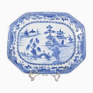 Plat de Service Octogonal en Porcelaine, Chine, 1850s