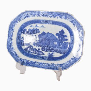 Achteckiges Tablett aus Porzellan, China, 1850er